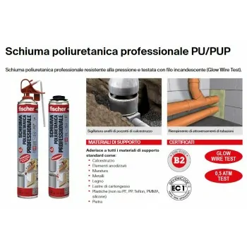 PUP 750 CL.B2 Schiuma poliuretanica professionale resistente alla pressione per pistola 00009292 - Mastici/Sigillanti/Adesivi