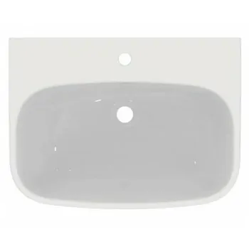 Ideal Standard I.LIFE A lavabo sospeso o da appoggio L.65 cm, monoforo, con troppopieno, colore bianco finitura lucido T45100...