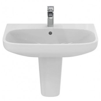 Ideal Standard I.LIFE A lavabo sospeso o da appoggio L.65 cm, monoforo, con troppopieno, colore bianco finitura lucido T451001