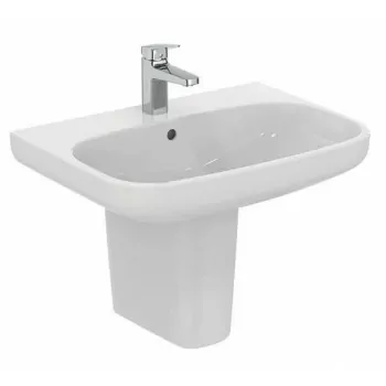 Ideal Standard I.LIFE A lavabo sospeso o da appoggio L.65 cm, monoforo, con troppopieno, colore bianco finitura lucido T45100...