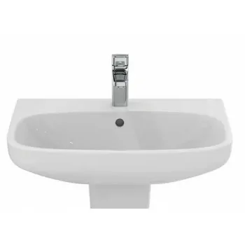 Ideal Standard I.LIFE A lavabo sospeso o da appoggio L.60 cm, monoforo, con troppopieno, colore bianco finitura lucido T45110...