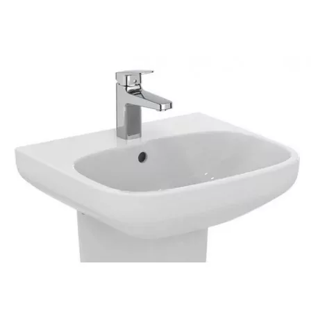 Ideal Standard I.LIFE A lavabo sospeso o da appoggio L.50 cm, monoforo, con troppopieno, colore bianco finitura lucido T451301