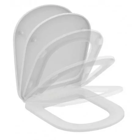Ideal Standard I.LIFE A sedile per vasi a terra staccati da parete, cerniera in metallo, con discesa rallentata, colore bianco finitura lucido T467901