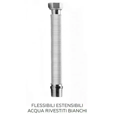 Flessibile estensibile LEO-WHITE DN15 MR1/2 FG1/2 80-120mm F0001-00500