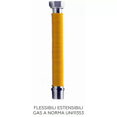 Flessibile estensibile LEOGAS DN15 MF1/2 UNI11353 80-120mm F0001-00130