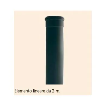Elemento lineare da 2 metri - MONOPARETE PER PELLET- diametro: 80 mm FP00080 - Altri canali da fumo / Accessori