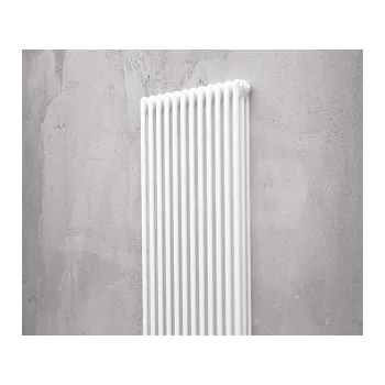 Radiatore tubolare multicolonna con tappi bianco 10 elementi 3 colonne h. 600 mm 0Q0030600100000 - Rad. tubolari in acc. 3 co...