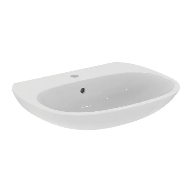 Ideal Standard TESI lavabo L.65 cm, monoforo, con troppopieno, colore bianco T443301 - Lavabi e colonne