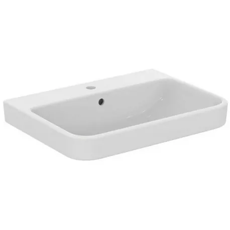 Ideal Standard I.LIFE B lavabo top L.65 cm, monoforo, con troppopieno, colore bianco finitura lucido T460601