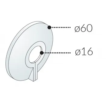 Rosetta per tubi radiatore da ø16 interno ø60 esterno 2115.114.3 - Accessori in plastica