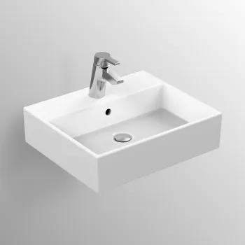 STRADA lavabo 50 x 42 cm con foro per rubinetteria con troppopieno, bianco K077701 - Lavabi e colonne