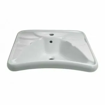 Lavabo ergonomico serie “Basic” in vitreous china 67x58cm 400-EA - Sanitari per disabili e comunità